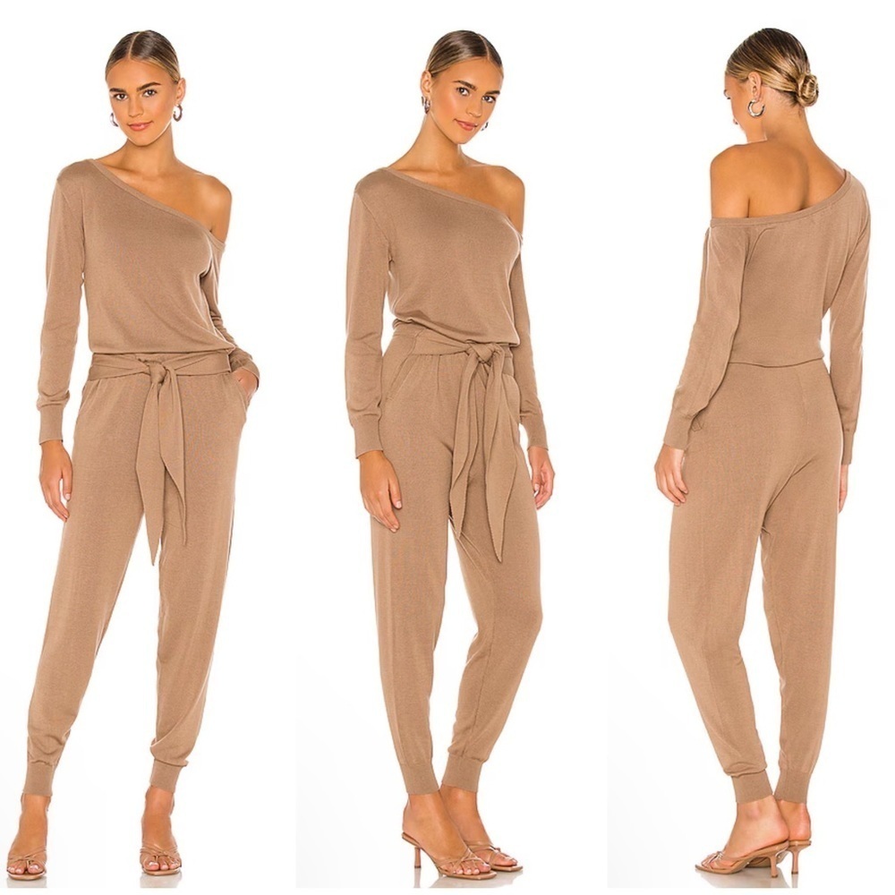MAJORELLE Charlotte Jumpsuit in Taupe Size XS